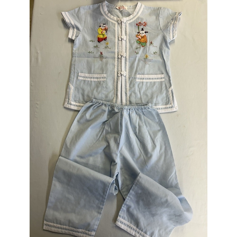 Vintage Plum Blossoms children's pajama set Size 4